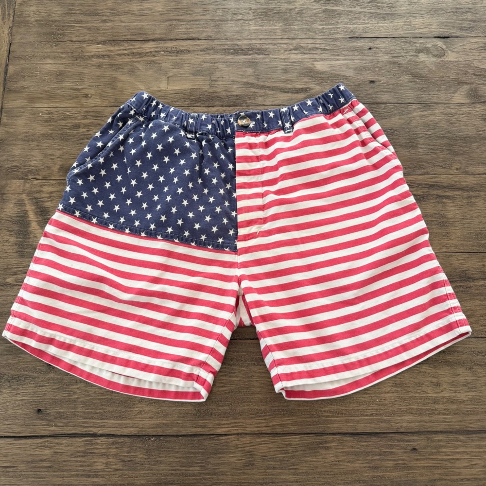 Chubbies The Mericas Mens Medium American Flag Shorts Stars Stripes Patriotic